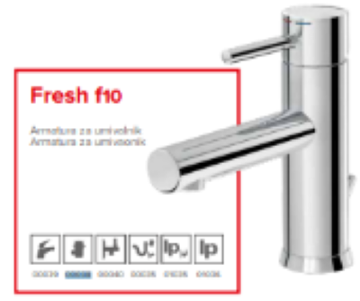 BATERIJA ZA UMIVAONIK fresh 00038 unitas