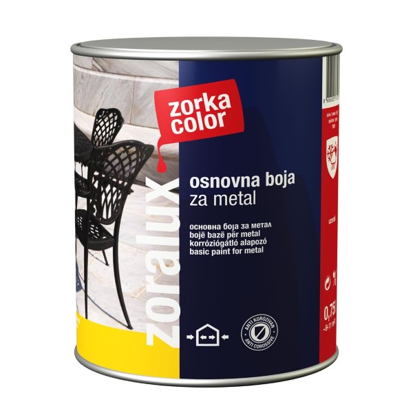 Zoralux osnovna boja za metal 0,75l siva 7001