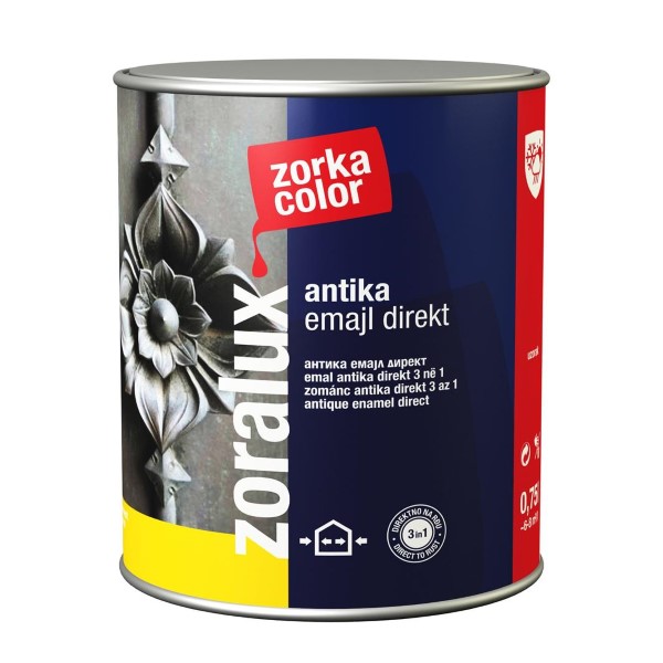 Zoralux antika emajl direkt 3u1 0,75l siva 0021