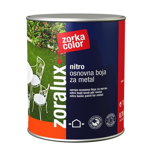 Zoralux nitro osnovna za metal 0,75l oksidno crvena 3701
