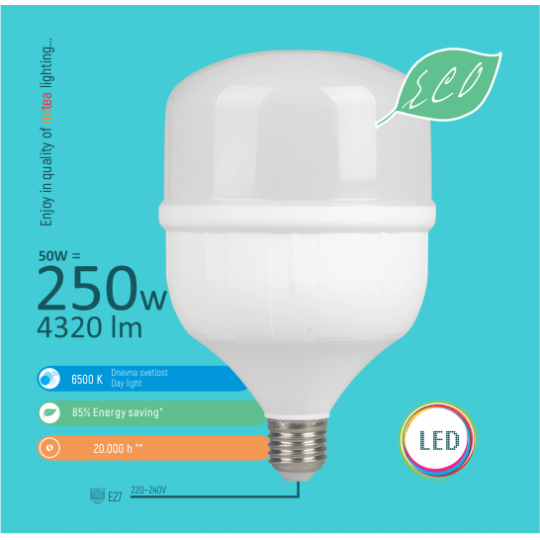 SIJALICA LED 50W/6500 E27-T7 ECO mitea