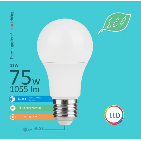 SIJALICA LED 12W/6500 E27 A60 ECO mitea