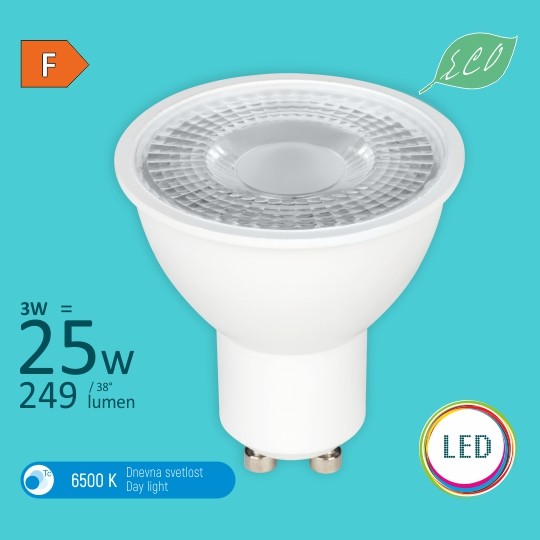 SIJALICA GU10  M2 3W  LED 6500 ECO mitea