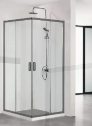 NAA1142 KVADRATNA KABINA 80X80 MATT CRNA