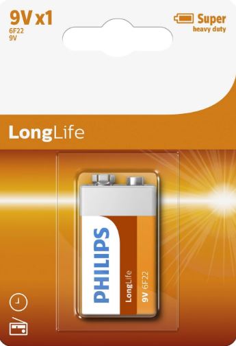 PHILIPS LONGLIFE 9V 1-BLISTER