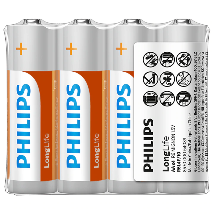 PHILIPS LONGLIFE AA 4-FOIL