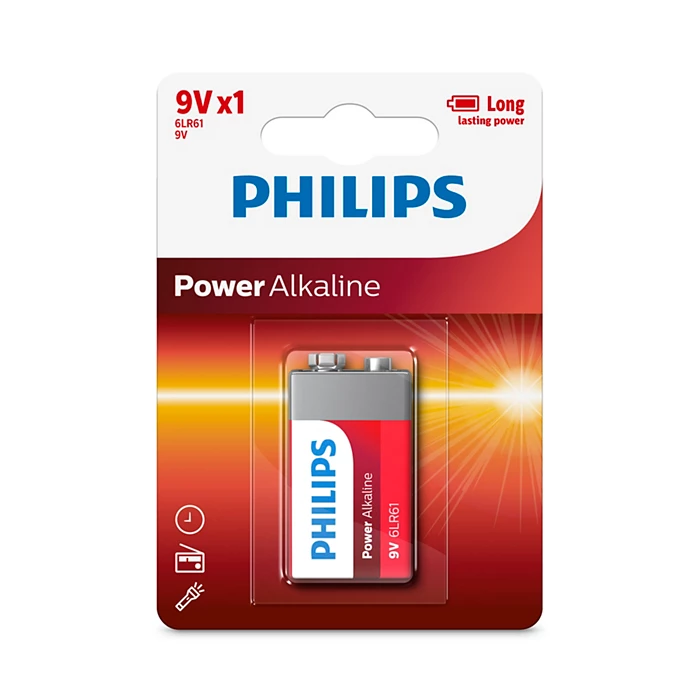 PHILIPS POWER ALKALINE 9V 1-BLISTER