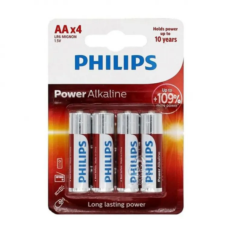 PHILIPS POWER ALKALINE AA 4-BLISTER