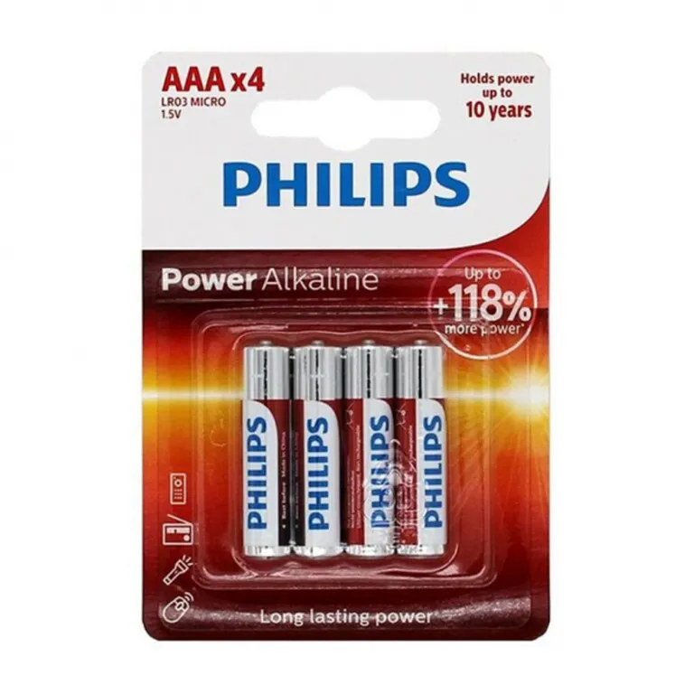 PHILIPS POWER ALKALINE AAA 4-BLISTER