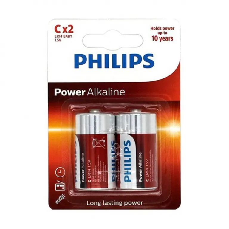 PHILIPS POWER ALKALINE C 2-BLISTER