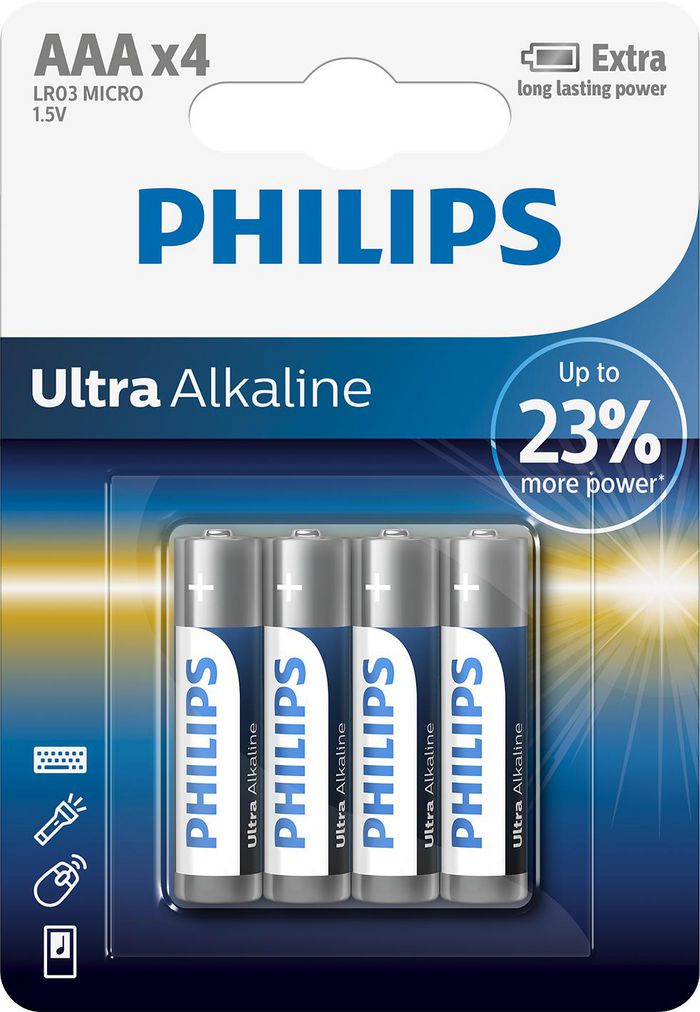 PHILIPS ULTRA ALKALINE AAA 4-blister