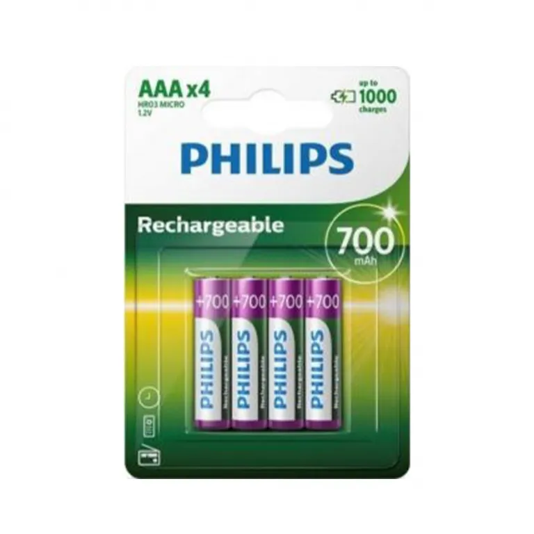 PHILIPS R03B4A70/10 Reachargeable AAA/4