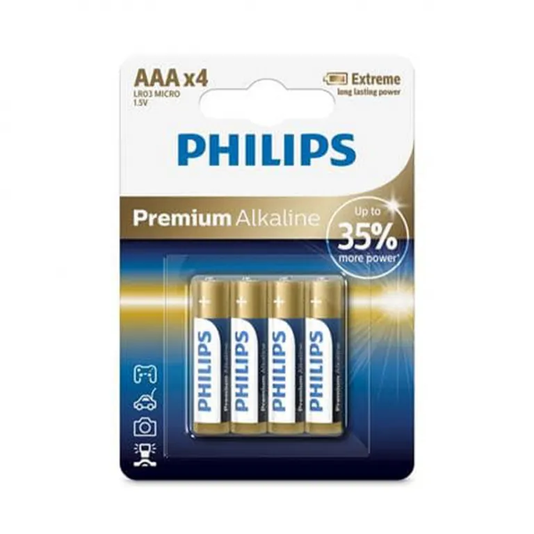 PHILIPS PREMIUM ALKALINE AAA 4-blister