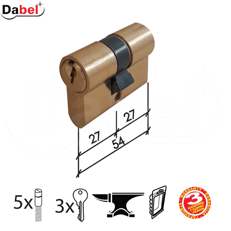 CILINDAR ZA VRATA CL2036 MAT MS 27-27DBP1 3klj.