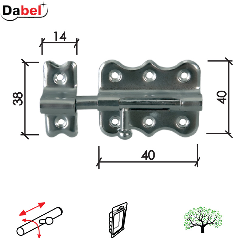 REZA ZA VRATA 384 NIKL 40x40/14x38 DSP