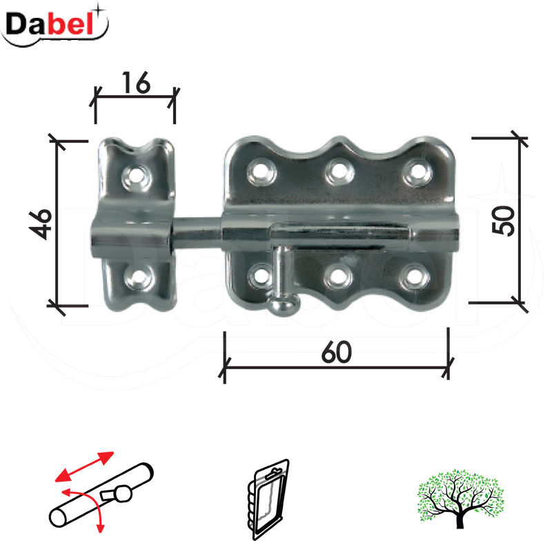 REZA ZA VRATA 384 NIKL 60X60/16x46 DSP